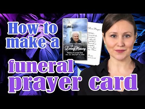 How To Make A Funeral Prayer Card