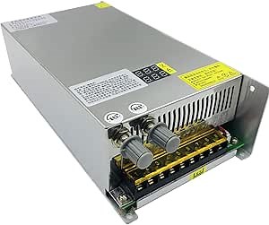 1000W Adjustable Output Switching Power Supply 120v 8.5A CC CV Voltage Converter AC 110V-220V to DC 0-120V Module Digital Display Voltage Regulator Transformer for Lab CCTV Radio SMPS PSU Charger
