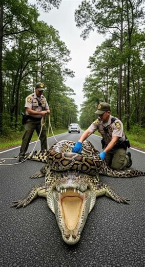 Wildlife Officials Save a Crocodile from a Dangerous River Trap #wildlife #crocodile #rescue