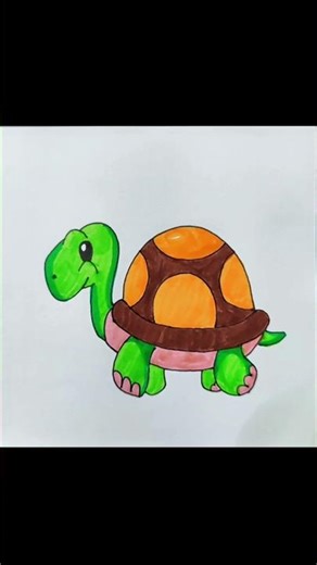 turtle drawing easy #turtle#drawing#howtodraw #trending#easydrawing🧡