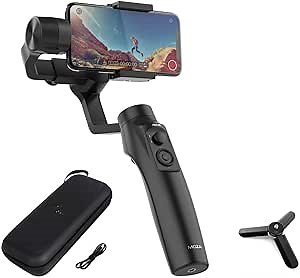 MOZA MINI MI Gimbal Stabilizer 3-Axis Handheld stabilizer for Smartphone iPhone Vlog Youtuber Live Video Record Multiple Subjects Detection 360°Inception Stunning Motion Timelapse