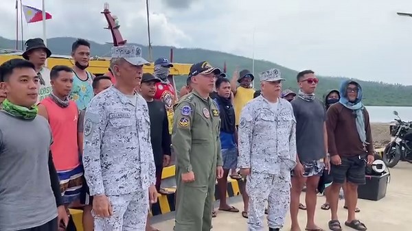 19K views · 129 reactions | Western Command Commander Vice Admiral Alberto Carlos and Naval Forces West Commander Commodore Allan Javier welcome Philippine Navy soldiers back from duty at the BRP Sierra Madre in Ayungin Shoal. The Philippines conducted a successful rotation and resupply mission despite blockade attempts by China. | via Joseph Morong/GMA Integrated News Watch the full report on 24 Oras. | GMA News | Facebook