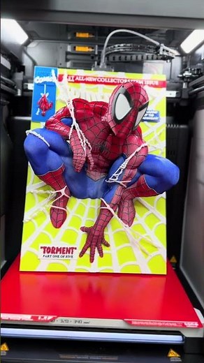 3D Spider-Man fan art wall decor printed on my #snapmakeru1 and #bambulab H2C. #3dprinting #3dart