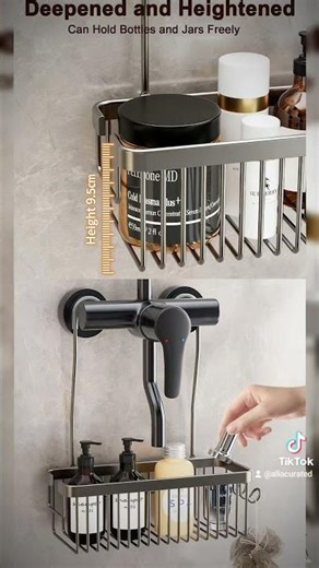 No-Drill Bathroom Shower Storage Rack