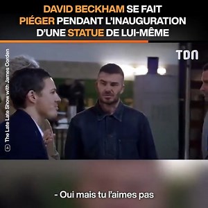 James Corden piège David Beckham avec une fausse statue et sa réactio est à mourir de rire 😂 Créidt : The Late Late Show with James Corden | Le Tribunal Du Net TV