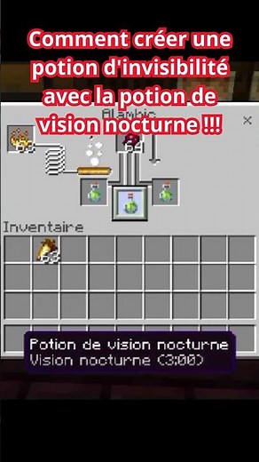 Minecraft : Comment faire une potion d’INVISIBILITÉ 👀 (astuce rapide !)