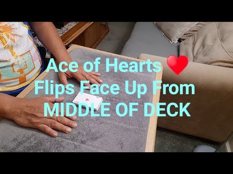 F21 Magic Trick 3979 - Ace of Hearts Flips Face Up From Middle of Deck #magic