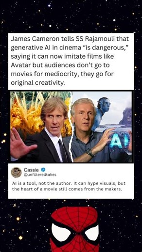 James Cameron tells SS Rajamouli that generative AI in cinema “is dangerous,” saying it can now