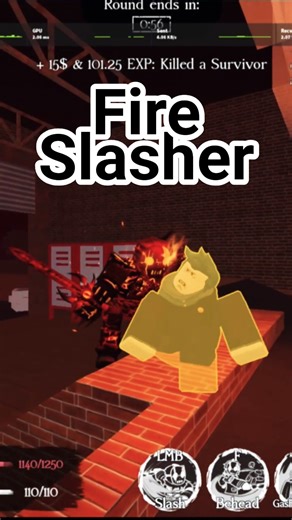 FIRE SLASHER #roblox #forsaken #shorts