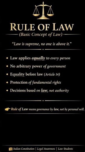 𝐑𝐮𝐥𝐞 𝐨𝐟 𝐋𝐚𝐰 𝐄𝐱𝐩𝐥𝐚𝐢𝐧𝐞𝐝 𝐢𝐧 𝐒𝐢𝐦𝐩𝐥𝐞 𝐖𝐨𝐫𝐝𝐬 ⚖️ #laxmilawbits #indianlaw #lawshorts #constitutionofindia