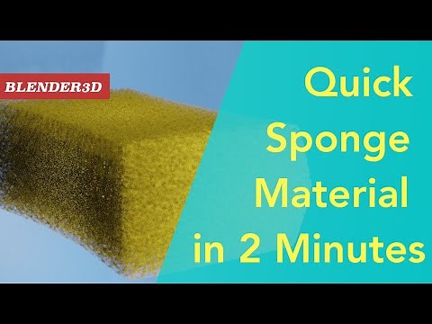 How to create procedural sponge material in Blender in 2 minutes cycles