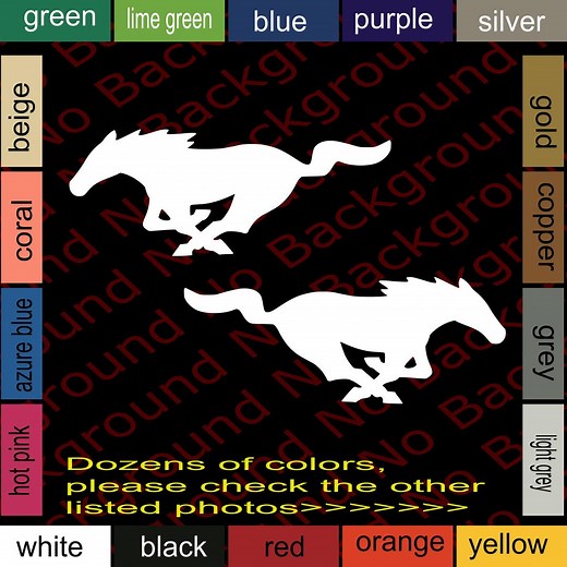 One Pair X Running Wild Horse Vinyl Die Cut Decals Stickers | Pony Mustang | for Wildlife Mountain Life | Fits Car Fender Wheels Window FD01 - Etsy