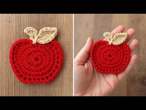 Crochet Apple Applique | Easy & Beautiful DIY Crochet Tutorial