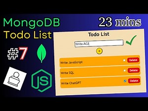 Learn how to connect MongoDB with Express Backend in a Todo List App #7