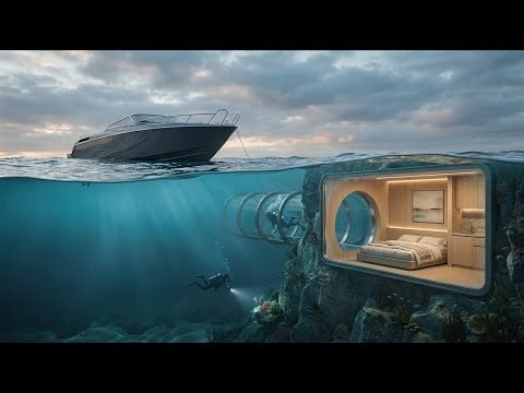 This man built a SECRET HOUSE in an UNDERSEA CAVE — Building a house in the open sea (ASMR)