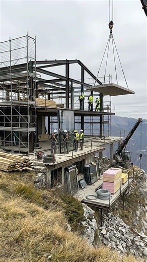 They Built a LUXURY House on a Mountain Cliff! #renovation #transformation #architecture #aitools