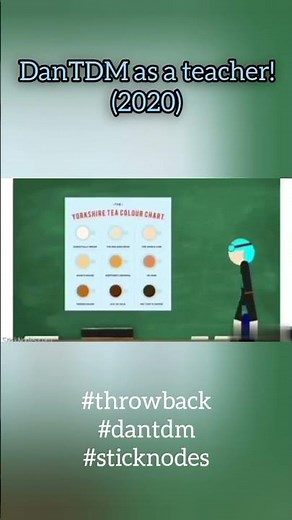 ‪@DanTDM‬ as a teacher! (2020) #shorts #dantdm #sticknodes #animation #throwback