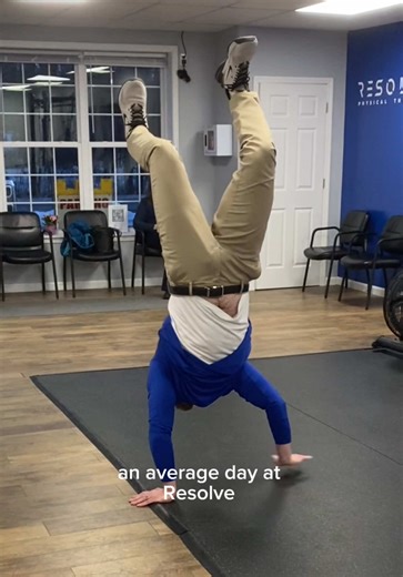 Handstand Walking Competition: Drew's Stunt as a PT