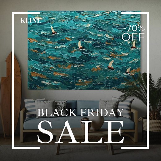 BIGGEST SALE OF THE YEAR 🖤✨ Elevate your space with museum-quality fine art paintings. Made to order, ready to hang. Free shipping from Europe and North America. Shop Now → https://klinecollective.com/ | Kline Collective