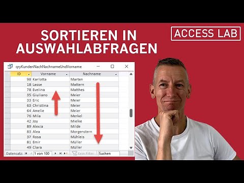Access: Daten sortieren in Abfragen
