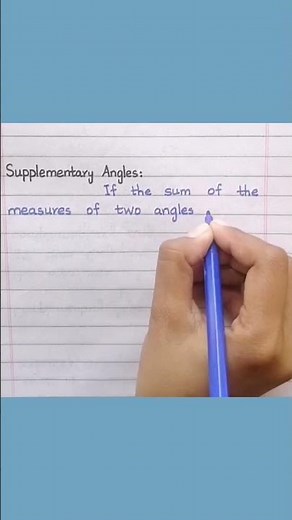 Define Supplementary Angles #shorts
