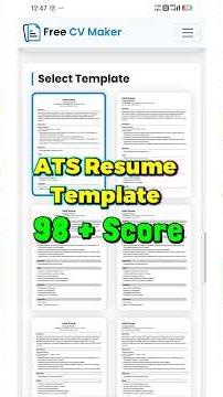 ATS Resume Template | ATS Score 90+ | How to Make Resume and CV | ATS Friendly Template