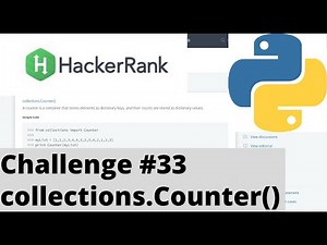 Hackerrank Python | Challenge #33 | collections.Counter()