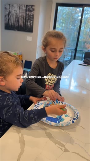 What Does the Blue Pumpkin Mean? The blue (or teal) pumpkin is a symbol of inclusion and safety for kids with food allergies or dietary restrictions. When you see a blue pumpkin at a house on Halloween night, it means that home is an Allergy-Free House offering non-food treats or allergy-safe options so every child can enjoy trick-or-treating without fear of an allergic reaction. Teal Pumpkin Project, a movement dedicated to making Halloween safe, inclusive, and fun for all children whether they