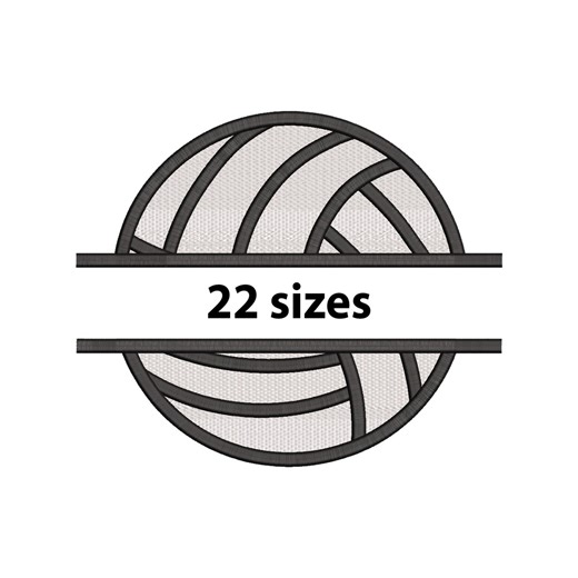 Split Volleyball Embroidery Design, 22 Size, Split Volleyball Ball Machine Embroidery File, Volleyball Embroidery, Sport Embroidery, BX File - Etsy