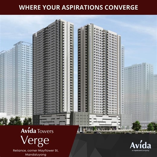 Avida Towers Verge is a three-tower, high-rise condominium located in Mandaluyong City, with easy access to EDSA, MRT stations, and Central Business Districts. Whichever direction you’re heading, getting to places is never a problem when you’re living in the center. Discover more at https://www.avidaland.com/.../condomi.../avida-towers-verge/ #AvidaTowersVerge #LiveInspiredWithAvida | Avida Land