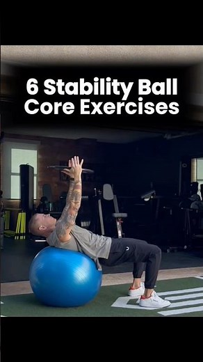 6 Stability Ball Core Exercises #coretraining #stabilityball