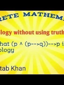 Tautology without using truth table 2 #tautology.