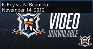 Frederick Roy vs. Nathan Beaulieu, November 14, 2012 - Rochester Americans vs. Hamilton Bulldogs | HockeyFights