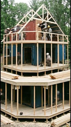 Modern Architecture: Stacking 3 Containers for a Family Home #tinyhouse #containerhouse