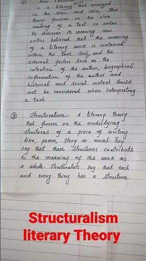 Structuralism literary Theory