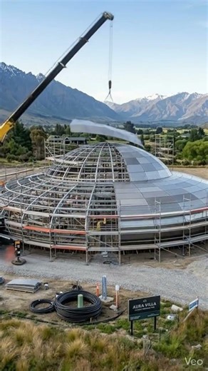 Futuristic UFO Luxury House Builds Itself | Insane Sci-Fi Architecture Transformation