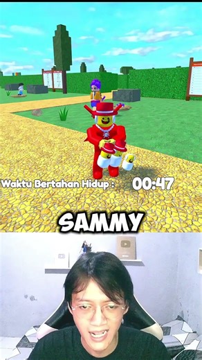 Sammy ninja is afraid of the devil mask #roblox