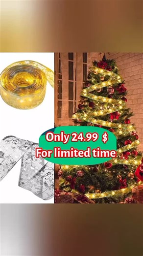 shopsy.ae on Instagram‎: "LED String Christmas Ribbon Light $24.99 ضوء شريط عيد الميلاد LED 24.99 دولار For purchase, please visit the link in bio لشراء المنتج، يرجى زيارة الرابط في السيرة الذاتية 📦✨ إرسال إلى جميع أنحاء العالم بأقل وقت وتكلفة 🌍💰 📦✨ Ship to the whole world with minimal time This LED Christmas tree ribbon comes with tiny copper wire in series connection, easy to bend and hold its shape, so that you can make Christmas gifts in the shape you want, such as bows, make Christmas w