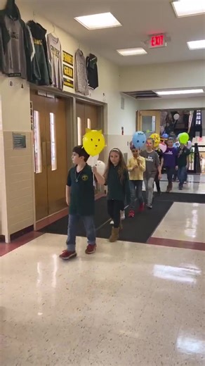 Today, both 3rd grade classes participated in the traditional "Balloon Parade." After reading Balloons Over Broadway which describes how balloons are made for the annual Macy's Thanksgiving Day Parade) each student decorated their own balloons and marched throughout the school hallways and several classrooms. #finneylife | The Charles Finney School