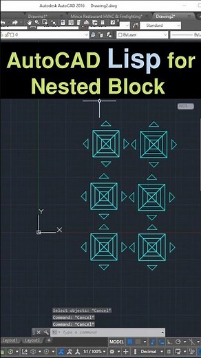 AutoCAD Lisp for Nested Blocks | #autocad #lisp #autolisp #hvac #mep