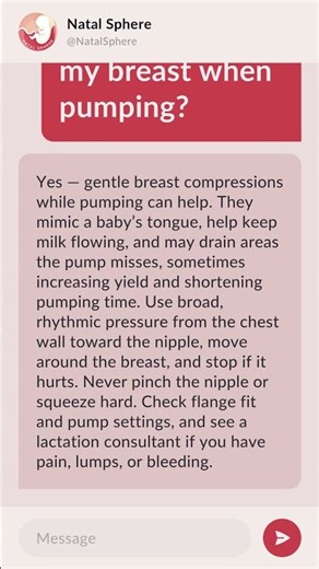 Should I squeeze my breast when pumping?