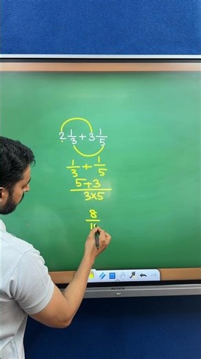 Short trick to add mixed fractions | Add Mixed Fractions in 5 Seconds | How to add mixed fractions.