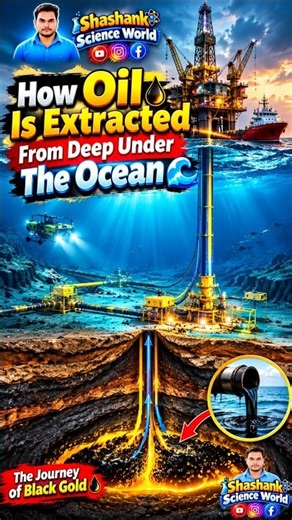 How Oil Is Extracted From Deep Under The Ocean 🌊 | Offshore Oil Drilling Explained #offshoredrilling