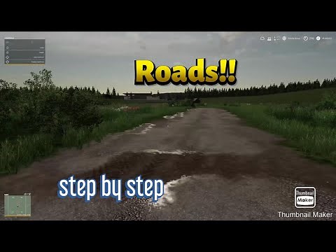 How to build a road with and without puddles in FS19