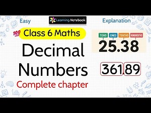 Class 6 Decimal numbers - Class 6 Decimals (Complete Chapter)