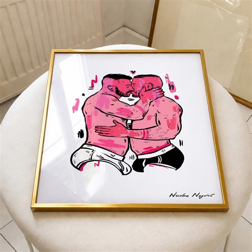 Initiation (2021) by Nicolae Negură | Gay Art | Queer Artist | LGBTQ+ Poster | Unframed 200gsm Art Paper | Support Queer Artists - Etsy