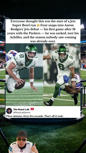 Aaron Rodgers' Jets debut lasted four snaps. 💔 #shorts #nfl #nflopa