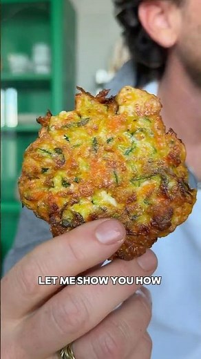 Crispy Zucchini & Carrot Fritters 🥕🧀 #shorts #vegetables