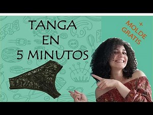 Tanga en encaje + MOLDE GRATIS