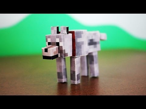 How to make a Minecraft Paper Wolf